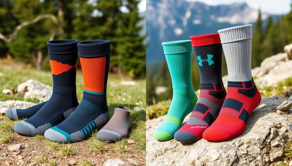 Comparaison chaussettes de randonnée