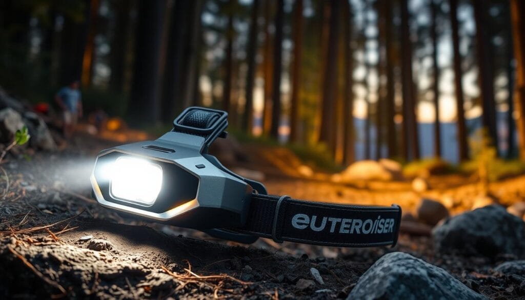 Lampe frontale LED moderne pour randonnée